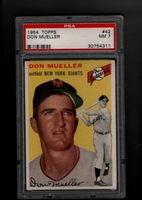 1954 Topps #042 Don Mueller PSA 7 NM NEW YORK GIANTS